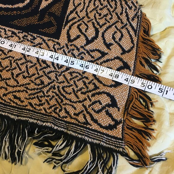 Vintage Celtic Triple Raven Tapestry Afghan Throw by Artist Jen Delyth - Picture 15 of 16